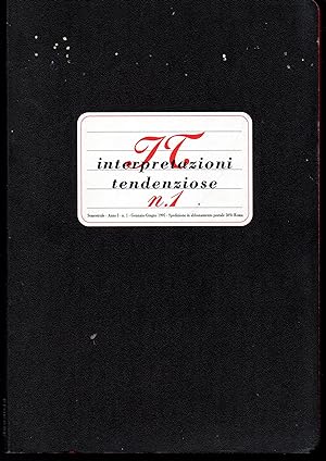 Image du vendeur pour IT - Interpretazioni Tendenziose Semestrale - anno I - n. 1 - gennaio-giugno 1995 mis en vente par Libreria Tara