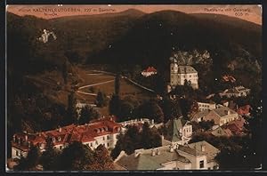 Ansichtskarte Kaltenleutgeben, Panorama mit Kirche und Gaisberg