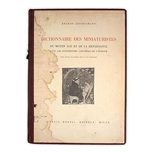 Erardo Aeschlimann - Dictionnaire des Miniaturistes 1940 - Autografato