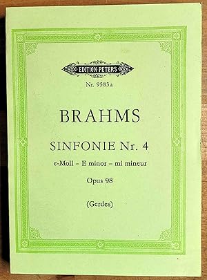 Bild des Verkufers fr Sinfonie Nr. 4 e-Moll Opus 98 ; Studienpartitur ; Ed. Peters 9583a zum Verkauf von VersandAntiquariat Claus Sydow