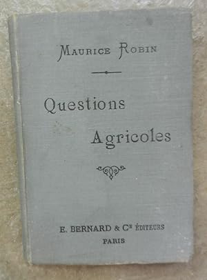 Questions agricoles.