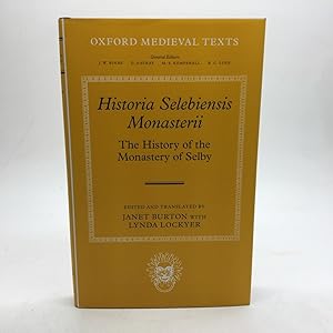 Bild des Verkufers fr HISTORIA SELEBIENSIS MONASTERII: THE HISTORY OF THE MONASTERY OF SELBY. zum Verkauf von Any Amount of Books