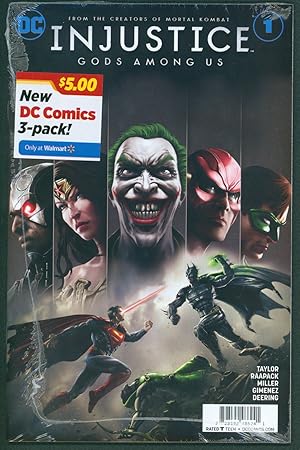 Imagen del vendedor de Injustice Gods Among Us #1 Walmart Exclusive Variant. (DC Comics Sealed 3-Pack) a la venta por Parigi Books, Vintage and Rare