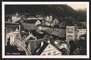 Ansichtskarte Chur, Hofpartie aus der Vogelschau