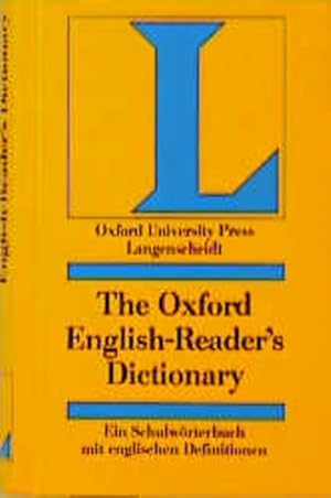 Bild des Verkufers fr The Oxford English Reader's Dictionary Ein Schulwrterbuch mit englischen Definitionen zum Verkauf von Antiquariat Buchhandel Daniel Viertel