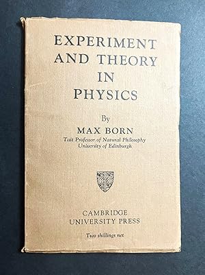 Experiment and Theory in Physics.