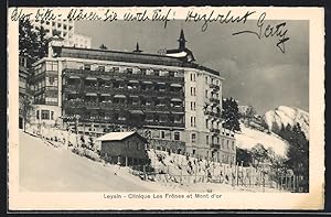 Ansichtskarte Leysin, la clinique les Frênes et le mont d`Or sous la neige