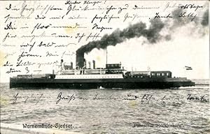 Ansichtskarte / Postkarte Fährschiff Mecklenburg, Strecke Warnemünde Gjedser