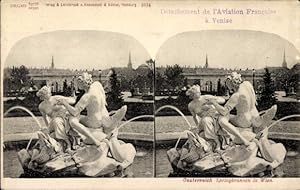 Stereo Ansichtskarte / Postkarte Wien, Springbrunnen Tritonen- und Najadenbrunnen (Künstler: Hugo...