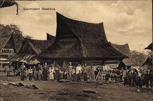 Ak-Indonesisch, bemaltes Batak-Haus