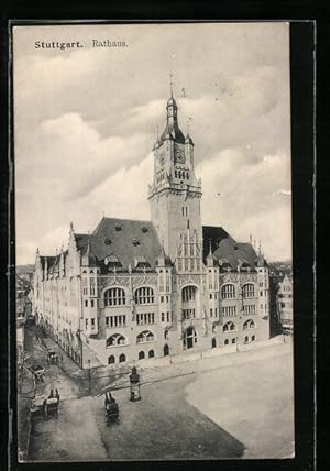 Ansichtskarte Stuttgart, Rathaus