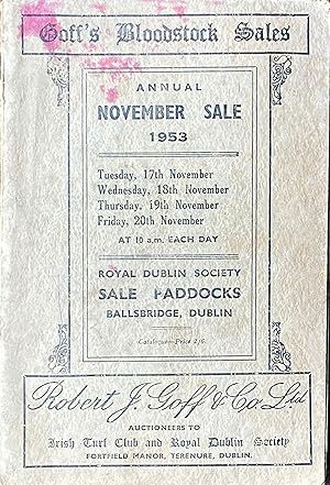 Annual November sale 1953