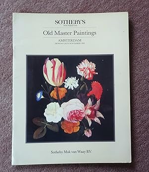 Old Master Paintings. 26th November 1984. Sotheby's, Sotheby Mak Van Waay B.V. Amsterdam Auction ...