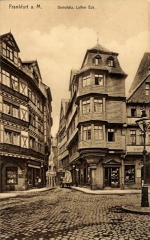 Ansichtskarte / Postkarte Frankfurt am Main, Domplatz, Luther Eck