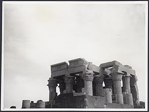 Egitto 1950, Esna, Dettaglio Tempio di Khnum, Fotografia vintage