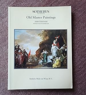 Old Master Paintings. 18th November 1985. Sotheby's, Sotheby Mak Van Waay B.V. Amsterdam Auction ...