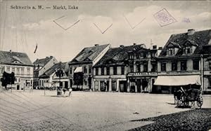 Ansichtskarte / Postkarte Skwierzyna Schwerin an der Warthe Ostbrandenburg, Markt, Geschäfte