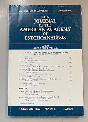 Bild des Verkufers fr The Journal of the American Academy of Psychoanalysis and Dynamic Psychiatry, Vol. 27, No. 4. zum Verkauf von Fundus-Online GbR Borkert Schwarz Zerfa