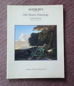 Old Master Paintings. 29th April 1985. Sotheby's, Sotheby Mak Van Waay B.V. Amsterdam Auction Cat...