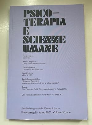 Bild des Verkufers fr Psicoterapia e Scienze Umane, Vol. 56, No. 4. zum Verkauf von Fundus-Online GbR Borkert Schwarz Zerfa