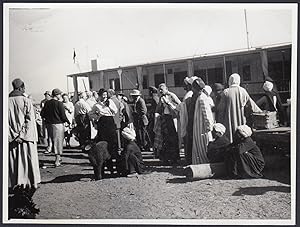 Egitto 1950, Esna, Gruppo tipico del luogo, Fotografia vintage