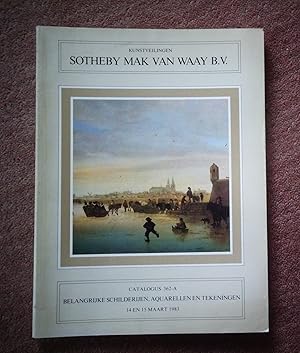 Seller image for Kunstveilingen Sotheby Mak van Waay. Catalogus 362-A. BELANGRIJKE SCHILDERIJEN, AQUARELLEN EN TEKENINGEN 14 en 15 Maart 1983, Sotheby's, Amsterdam Auction Catalogue. Important paintings and drawings. for sale by Tony Hutchinson