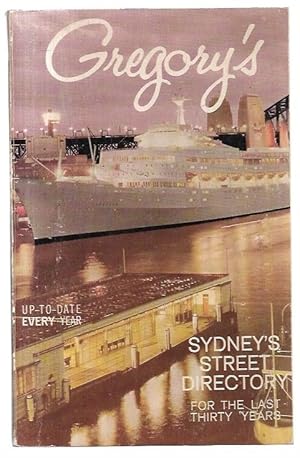 Seller image for Gregory's Street Directory of Sydney and Suburbs and Metropolitan Road Guide. 29th Edition. for sale by City Basement Books