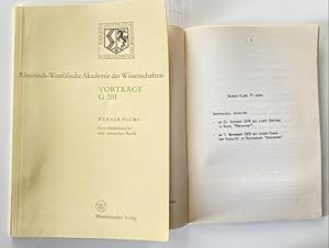 Imagen del vendedor de Gewohnheitsrecht und rmisches Recht. (und) Werner Flume 70 Jahre. Ansprachen. - 1 Beigabe. a la venta por Treptower Buecherkabinett Inh. Schultz Volha