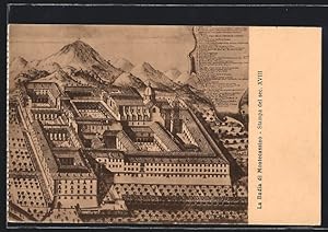 Cartolina Montecassino, la Badia, Stampa del sec. XVIII