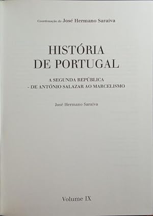 Bild des Verkufers fr A SEGUNDA REPBLICA - DE ANTNIO SALAZAR AO MARCELISMO. zum Verkauf von Livraria Castro e Silva