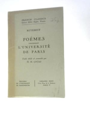 Seller image for Po mes Concernant L'Universit De Paris for sale by World of Rare Books