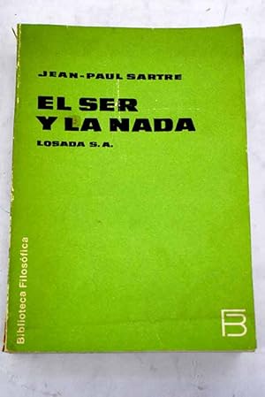 Imagen del vendedor de El ser y la nada a la venta por Alcan Libros