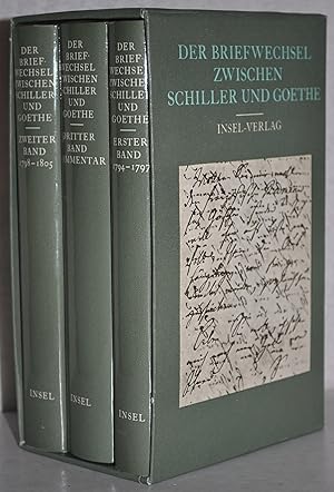 Imagen del vendedor de Der Briefwechsel zwischen Schiller und Goethe 1794-1805. Hrsg. Sigfried Seidel. 3 Bnde. (I: 1794-1797. II: 1798-1805. III: Kommentar). 1. Aufl. M. Abb. a la venta por Antiquariat Reinsch