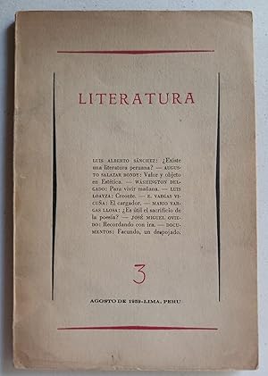 Image du vendeur pour Revista Literatura N 3 (Agosto de 1959) mis en vente par Apartirdecero