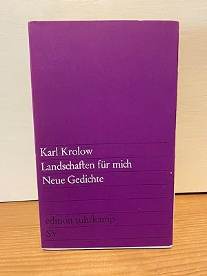 Seller image for Landschaften fr mich - Neue Gedichte for sale by Buchhandlung Neues Leben