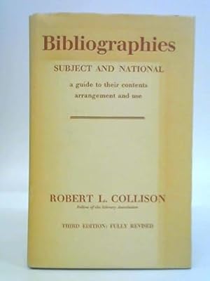 Seller image for Bibliographies: Subject and National (New Librarianship S.) for sale by WeBuyBooks