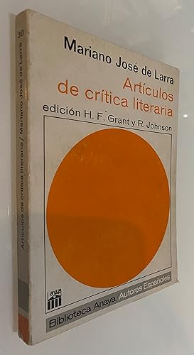 Imagen del vendedor de Artculos de Crtica Literaria a la venta por Nk Libros