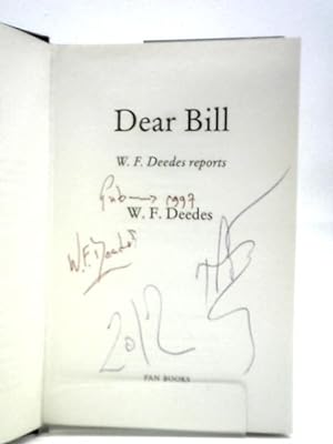 Imagen del vendedor de Dear Bill-W. F. Deedes Reports a la venta por World of Rare Books