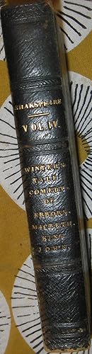 Seller image for The Family Shakespeare in Ten Volumes, Vol.IV ONLY - Winter's Tale ; Comedy of Errors ; Macbeth ; King John ( The Fourth Edition ) for sale by eclecticbooks