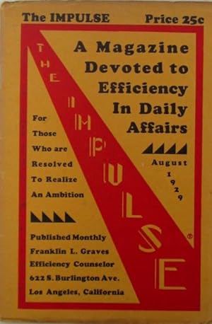 The Impulse. An Aid to Effective Activity. August, 1929. Vol. 1., No. 5