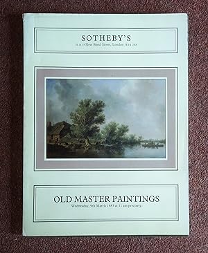 Old Master Paintings, 9 March 1983., Sotheby's London Auction Sale Catalogue, includes Venice, th...