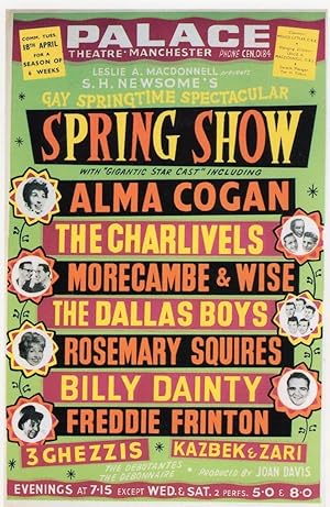 Alma Cogan Morecambe & Wise 1960s Manchester Theatre Poster Postcard