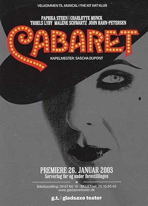 Cabaret Denmark Kit Kat Club Theatre Gala Advertising Postcard