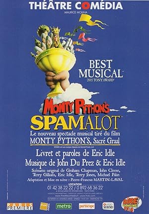Spamalot Monty Python RARE French Musical Advertising Postcard