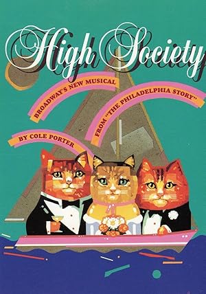 High Society Cole Porter New York Broadway Rare Postcard