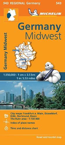 Bild des Verkufers fr Germany Midwest - Michelin Regional Map 543: Map (Michelin Regional Maps, 543) zum Verkauf von WeBuyBooks