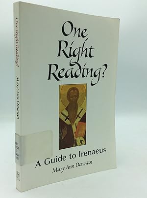 Seller image for ONE RIGHT READING? A Guide to Irenaeus for sale by Kubik Fine Books Ltd., ABAA