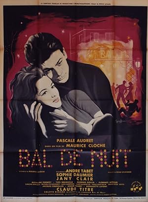 "BAL DE NUIT" Réalisé par Maurice CLOCHE en 1959 avec Pascale AUDRET, Claude TITRE / Affiche fran...