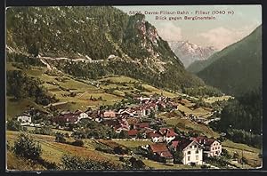 Ansichtskarte Bergün, Blick gegen Bergünstein, Panorama