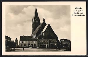 Ansichtskarte Barth a. d. Ostsee, Markt mit St. Marienkirche